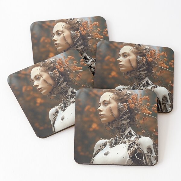 Aperçu de l'œuvre Métal torsadé et nature Android Female Warrior Empowerment créée et vendue par BrandonArtWorld.