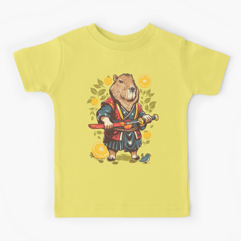 Capybara Orange | Samurai Capy Slicing an Yuzu with Katana