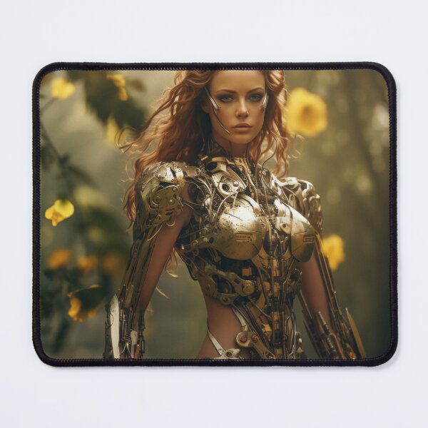 Item preview, Twisted Metal and Nature Android Female Warrior Empowerment designed and sold by BrandonArtWorld.