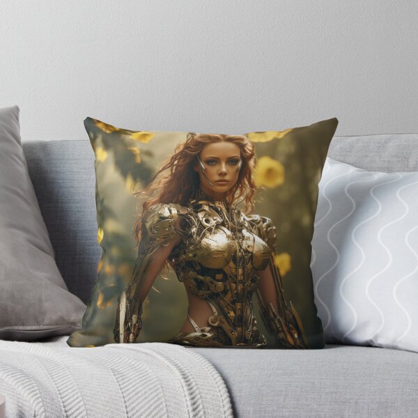 Aperçu de l'œuvre Métal torsadé et nature Android Female Warrior Empowerment créée et vendue par BrandonArtWorld.