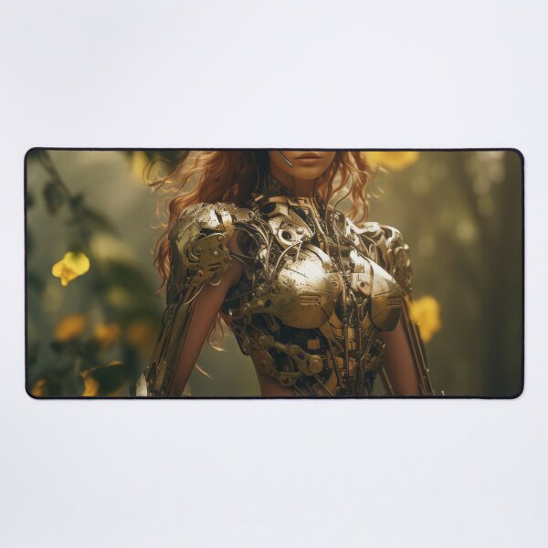 Item preview, Twisted Metal and Nature Android Female Warrior Empowerment designed and sold by BrandonArtWorld.