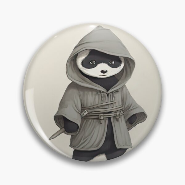 Item preview, Ninja Panda Warrior Black and White designed and sold by MagicStrawberry.