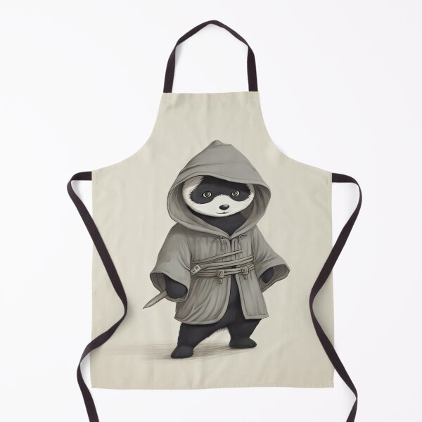 Item preview, Ninja Panda Warrior Black and White designed and sold by MagicStrawberry.