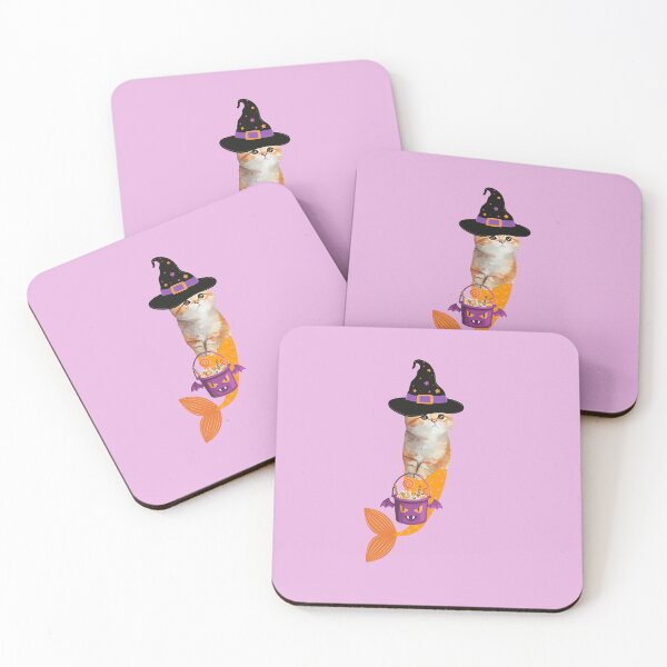 Item preview, Halloween Cat Mermaid designed and sold by SirenasWorld.