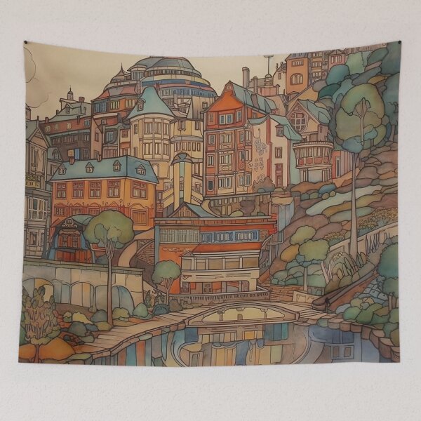 Item preview, Agder city drawing designed and sold by ComicsFactory.