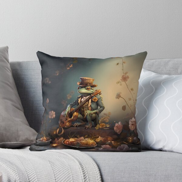 Item preview, Cartoon Frog Playing Guitar designed and sold by Jamillionaire Shop.