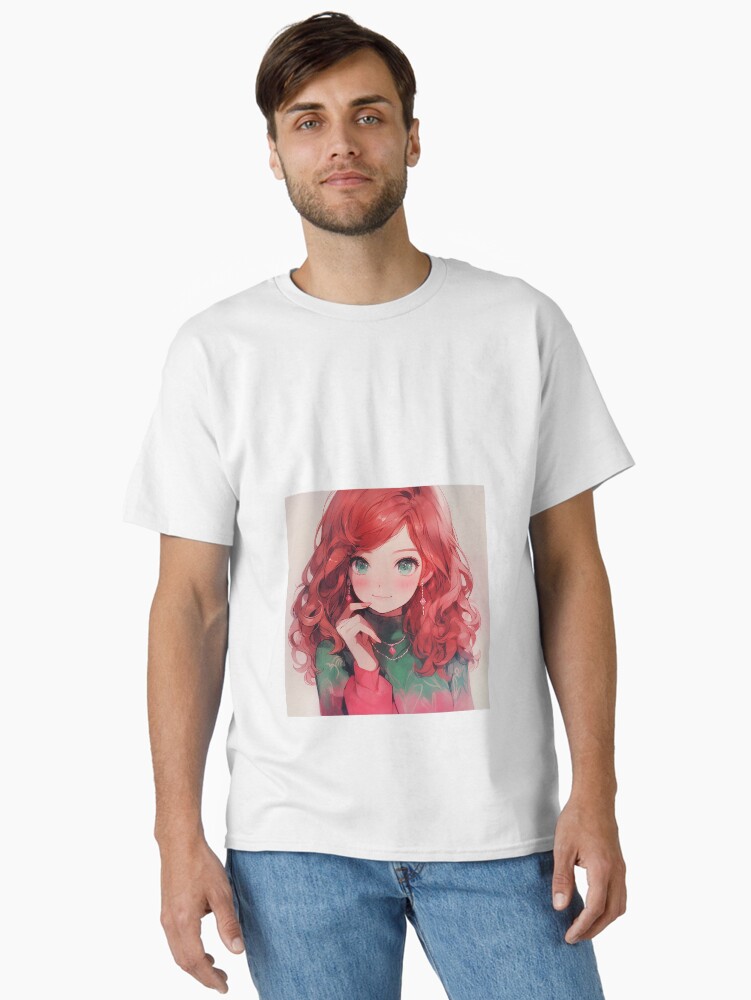 Thumbnail 1 of 7, Classic T-Shirt, Beautiful girl with green eyes  designed and sold by FreschiArt.