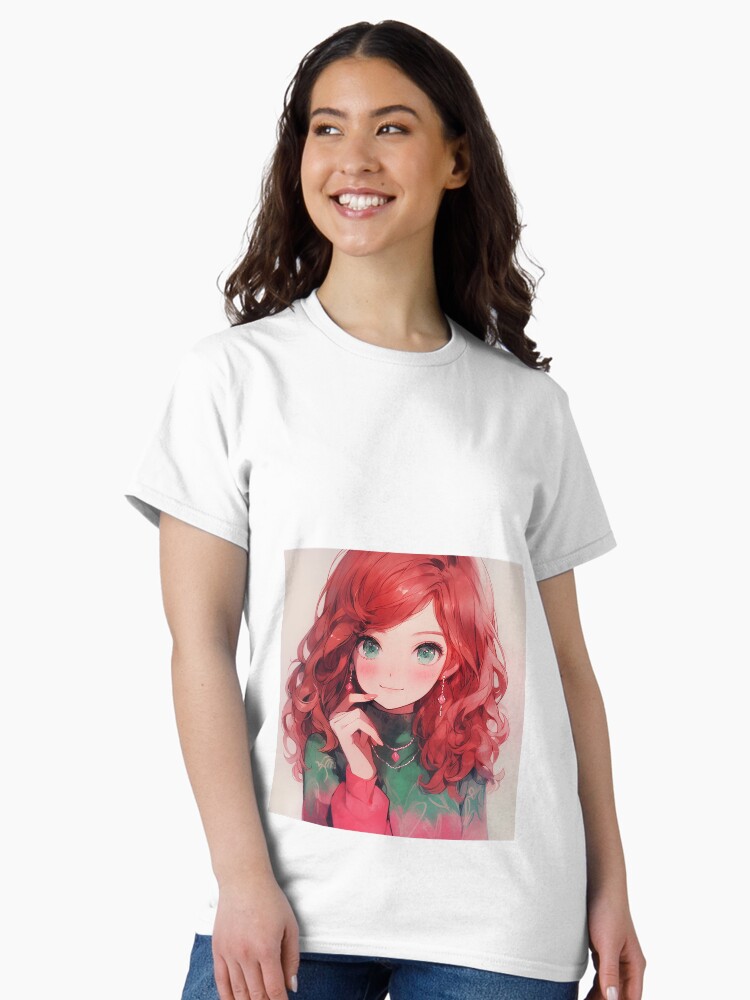 Thumbnail 2 of 7, Classic T-Shirt, Beautiful girl with green eyes  designed and sold by FreschiArt.