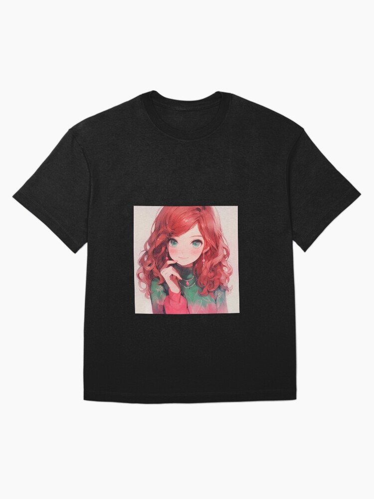 Thumbnail 3 of 7, Oversized T-Shirt, Beautiful girl with green eyes designed and sold by FreschiArt.
