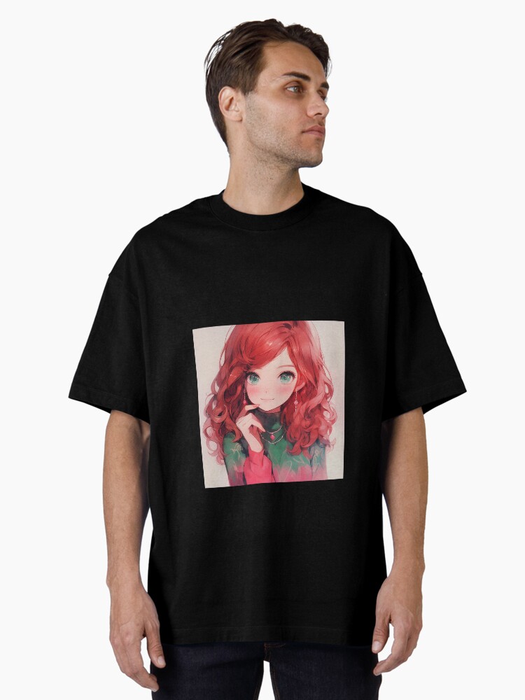 Thumbnail 1 of 7, Oversized T-Shirt, Beautiful girl with green eyes designed and sold by FreschiArt.