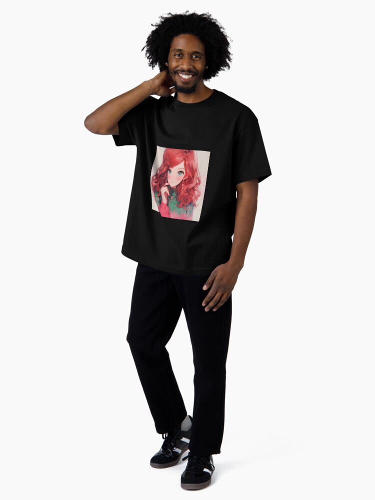 Thumbnail 4 of 7, Oversized T-Shirt, Beautiful girl with green eyes designed and sold by FreschiArt.