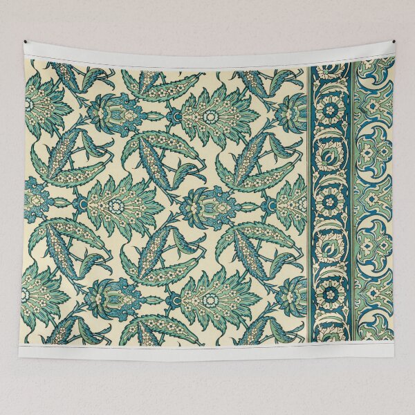Item preview, Arabic Decorative Flower Pattern from Emile Prisse d'Avennes art book designed and sold by Vintage-TM.