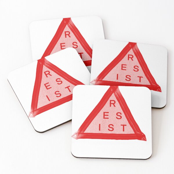 Aperçu de l'œuvre RESIST triangle rouge variante 2 créée et vendue par MattKMall.