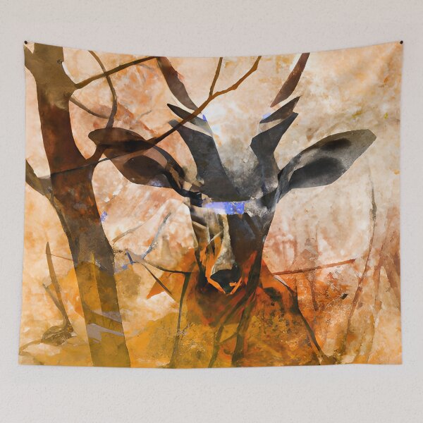 Item preview, Rustic Antelope Watercolor Painting designed and sold by IZiets.