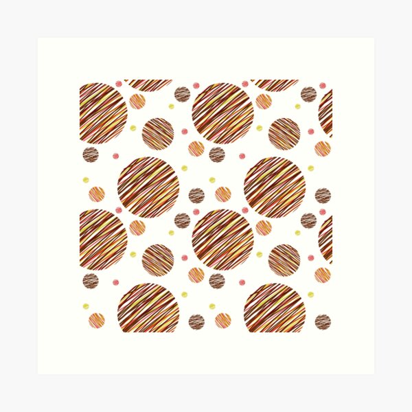 Rubberband Balls - Brown Art Print