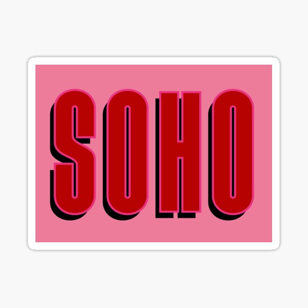 Item preview, Soho typography designed and sold by thatpostergirl.