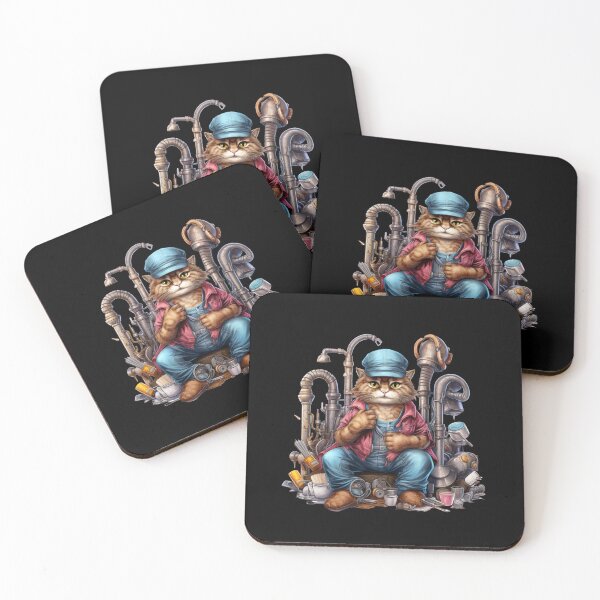 Item preview, Funny cat plumber designed and sold by Mateusz Majcherek.