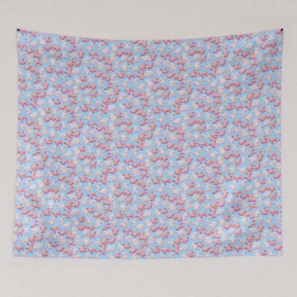 Item preview, Frosted animal circus (blue background) designed and sold by Freckles Fernicola.