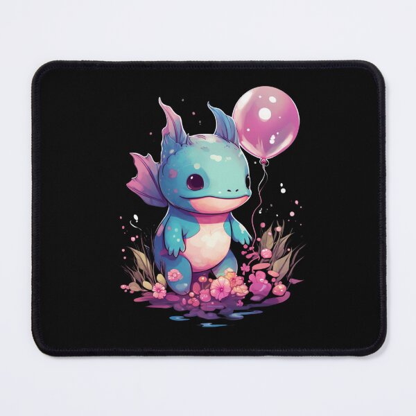 Item preview, Cute Axolotl Kawaii with ballons designed and sold by ArtFromBeyond.