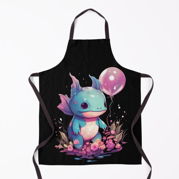 Item preview, Cute Axolotl Kawaii with ballons designed and sold by ArtFromBeyond.