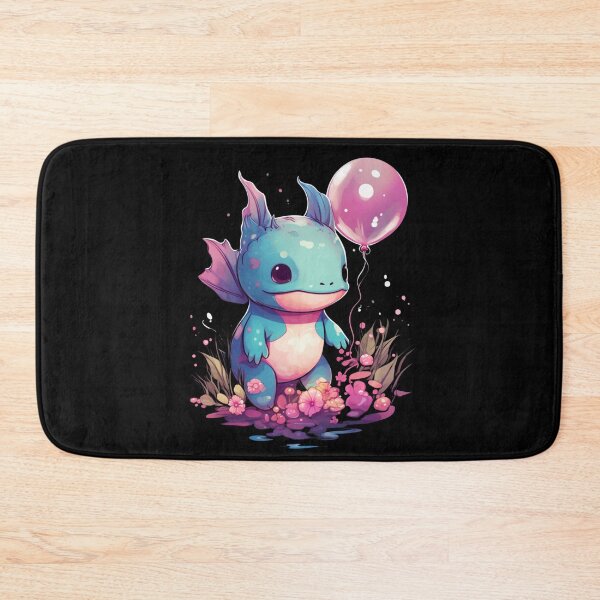Item preview, Cute Axolotl Kawaii with ballons designed and sold by ArtFromBeyond.