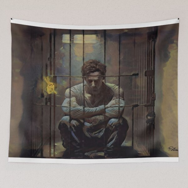 Item preview, NEEDLESSLY HOPELESS IN A CAGE designed and sold by ArtbyRolleen.