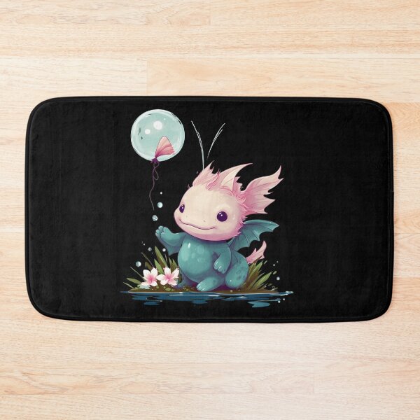 Item preview, Cute Axolotl Kawaii with ballons designed and sold by ArtFromBeyond.