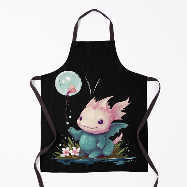 Item preview, Cute Axolotl Kawaii with ballons designed and sold by ArtFromBeyond.