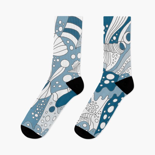 Item preview, sea, waves, blue, foam, shells, pattern designed and sold by bonjourmadame4.