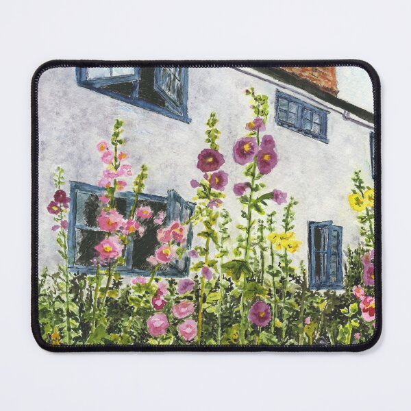 Item preview, Hollyhocks in Little Budworth designed and sold by LymphomaLass.