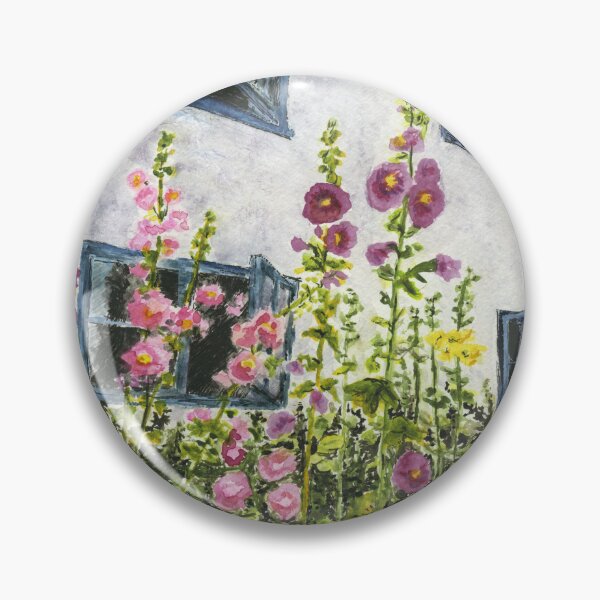 Item preview, Hollyhocks in Little Budworth designed and sold by LymphomaLass.