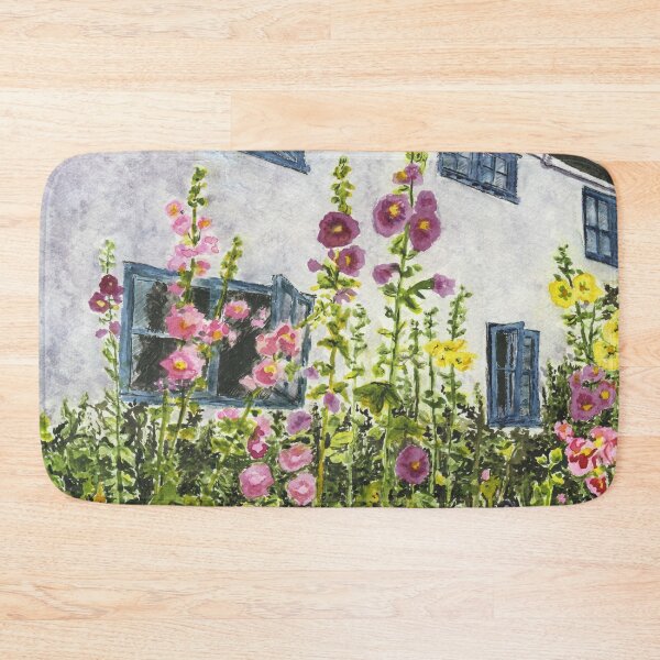 Item preview, Hollyhocks in Little Budworth designed and sold by LymphomaLass.