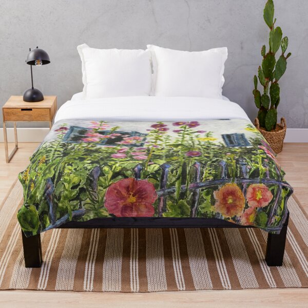 Item preview, Hollyhocks in Little Budworth designed and sold by LymphomaLass.