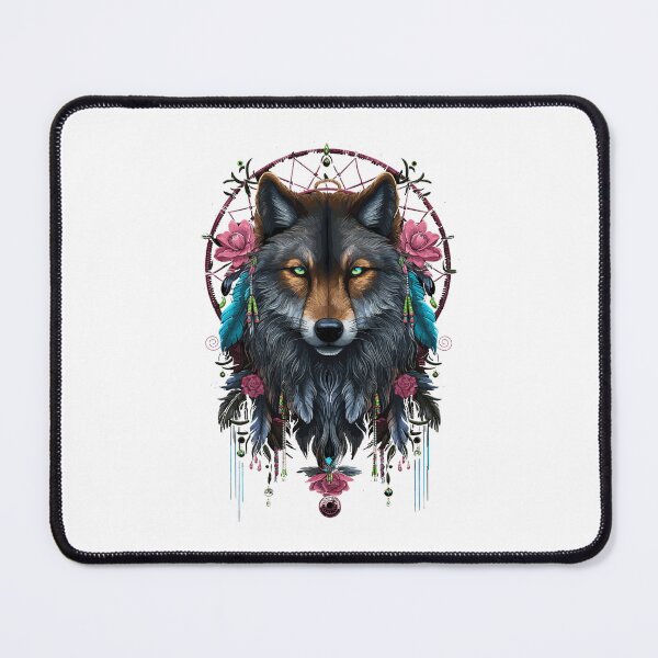 Item preview, Guardian Spirits - Wolf Dreamcatcher #1 designed and sold by InkAIble Art.