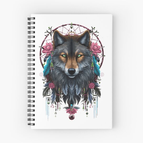 Item preview, Guardian Spirits - Wolf Dreamcatcher #1 designed and sold by InkAIble Art.