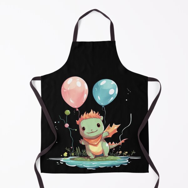 Item preview, Cute Axolotl Kawaii with ballons designed and sold by ArtFromBeyond.