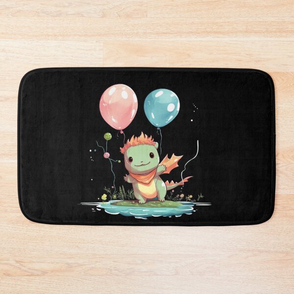 Item preview, Cute Axolotl Kawaii with ballons designed and sold by ArtFromBeyond.