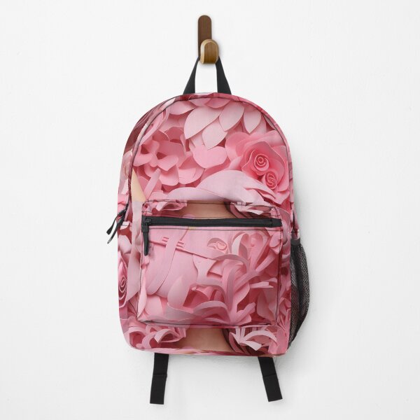 Item preview, Seamless Twin Pinks – Pinks and more pinks amidst 3D flower wall art designed and sold by ignasirus.