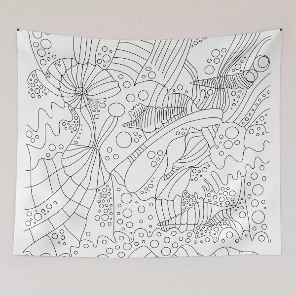 Item preview, seashell, sea, patterns, waves, line. designed and sold by bonjourmadame4.
