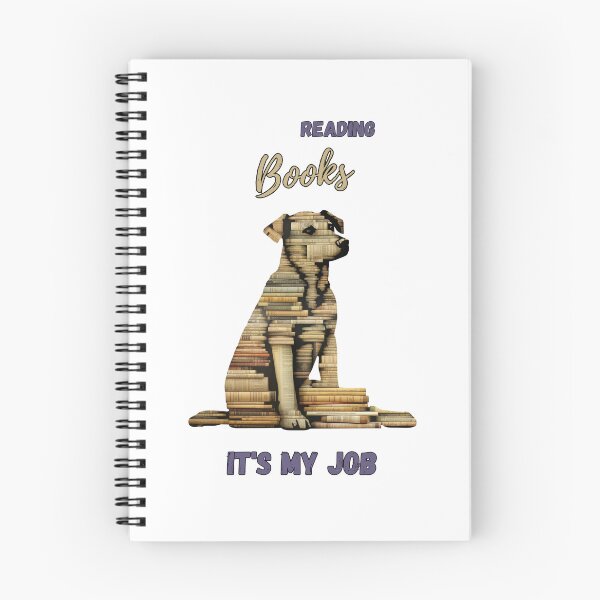 Item preview, dog with books designed and sold by Mateusz Majcherek.