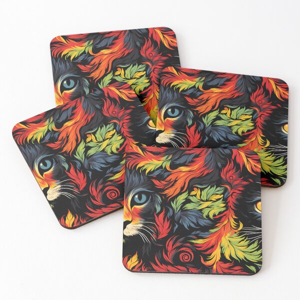 Item preview, Beautiful Colorful Cat Pattern Heterochromia Cat,  designed and sold by caileag.