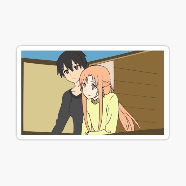 Kirito Asuna and Yui Sword Art Online Weatherproof Anime Sticker 6 Car  Decal