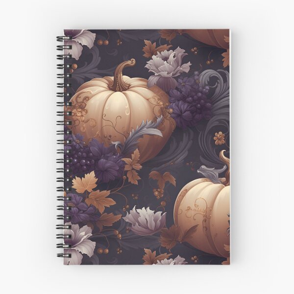 Item preview, Vintage Style Autumn Pumpkins in Dark Purple and Orange designed and sold by coreexpressions.