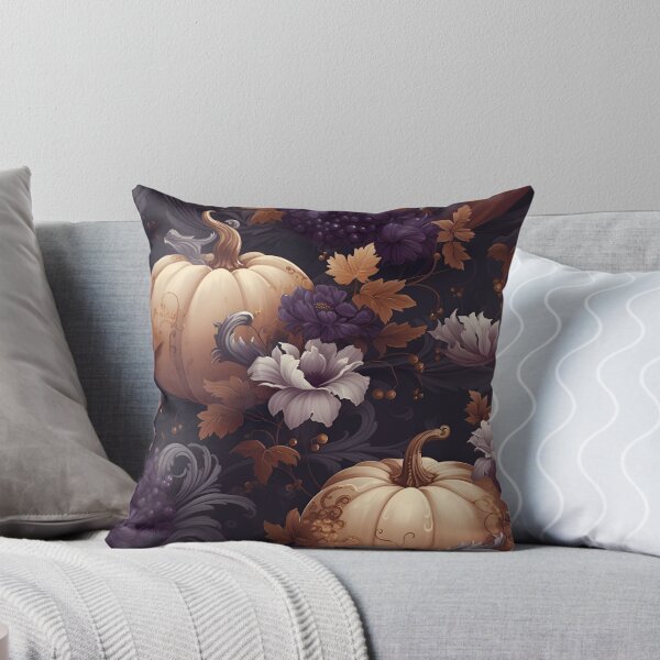 Item preview, Vintage Style Autumn Pumpkins in Dark Purple and Orange designed and sold by coreexpressions.