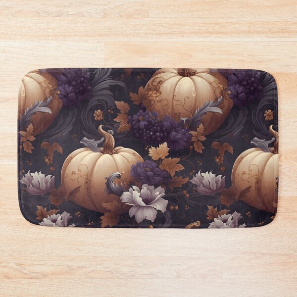 Item preview, Vintage Style Autumn Pumpkins in Dark Purple and Orange designed and sold by coreexpressions.
