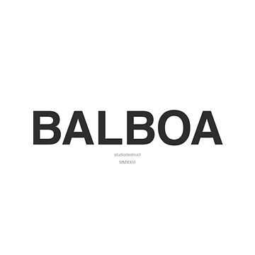 Artwork thumbnail, Balboa (Black on White) by StudioDestruct