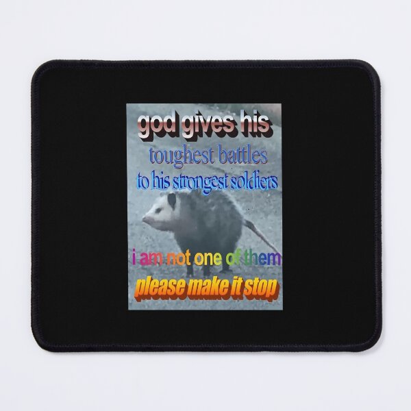 Item preview, GOD GIVES TOUGHEST BATTLES TO HIS STRONGEST SOLDIERS - funny raccoon quote designed and sold by zuzlotzooz72.