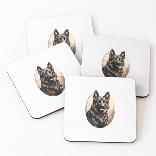 Item preview, Cute Black German Shepard Art designed and sold by Abdalla Hussein.