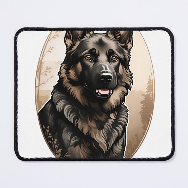 Item preview, Cute Black German Shepard Art designed and sold by Abdalla Hussein.