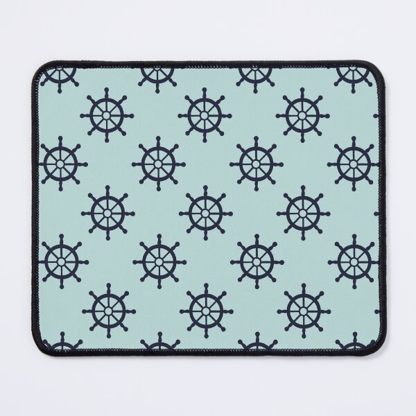 Item preview, Ship Wheels Teal and Navy designed and sold by AnchoredMae.